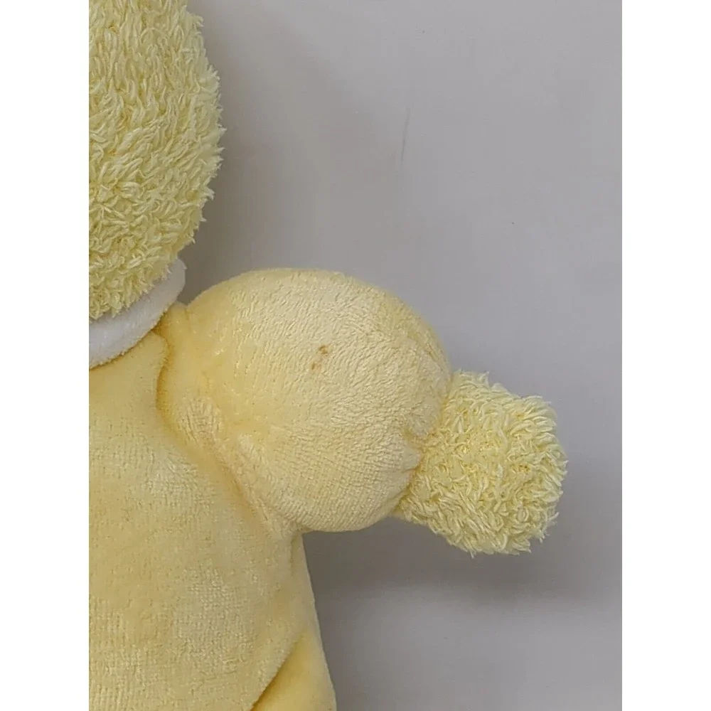 Carter's 2005 Yellow Baby Duck Terry Cloth Stuffed Animal Plush Toy Rattle 37556